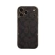 Coach Signature Print & Metal Frame iPhone Case
