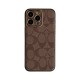 Coach Luxury iPhone Case - Signature Print & Metal Frame (Khaki/Brown/Black) Coach Luxury iPhone Case - Signature Print & Metal Frame (Khaki/Brown/Black)