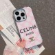 Celine Luxury iPhone Case - Triomphe Logo & Metallic Frame (Blush Pink) Celine Luxury iPhone Case - Triomphe Logo & Metallic Frame (Blush Pink)