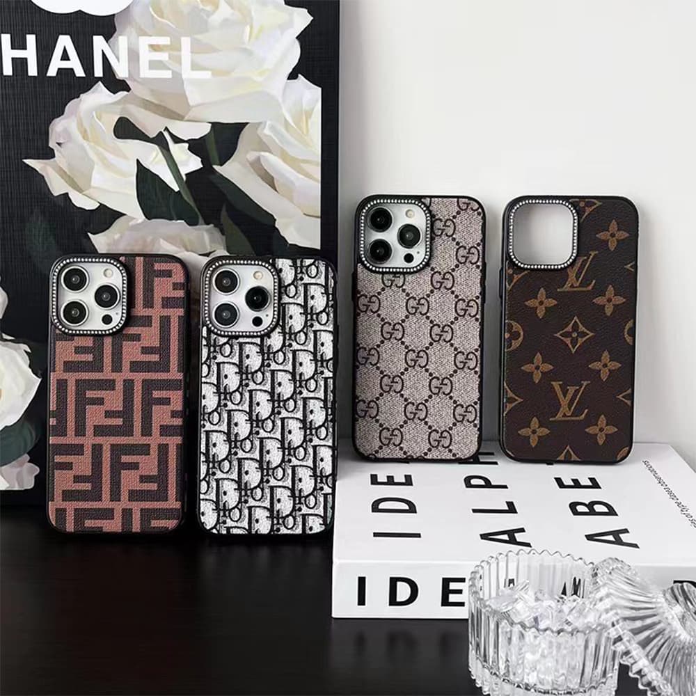 Designer Monogram Sparkle iPhone Case Collection - Gucci GG/LV/Dior/Fendi (4 Styles)