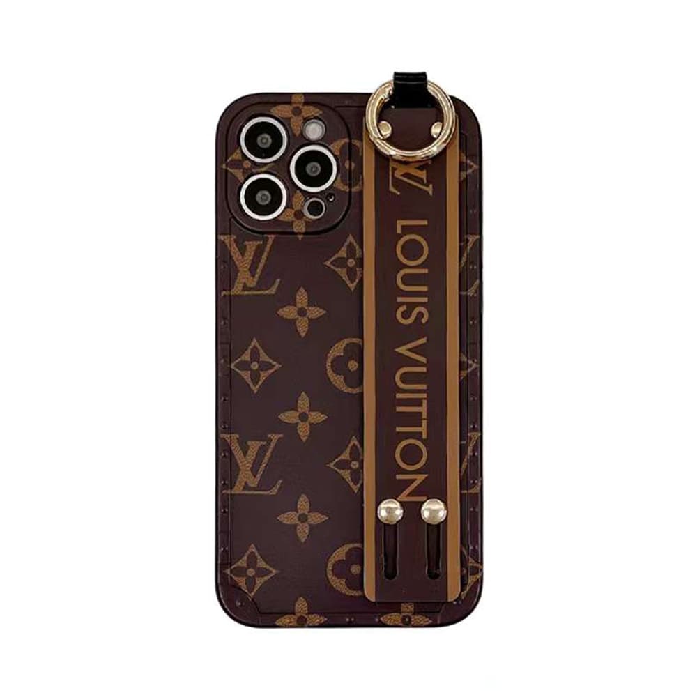 Louis Vuitton Luxury iPhone Case - Monogram Wrist Strap & Metal Ring