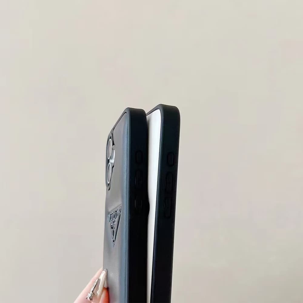Prada Minimalist iPhone Case - Signature Triangle Logo (Black/White) Prada Minimalist iPhone Case - Signature Triangle Logo (Black/White)