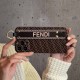Fendi Luxury iPhone Case - FF Monogram with Wrist Strap & Metal Ring Fendi Luxury iPhone Case - FF Monogram with Wrist Strap & Metal Ring