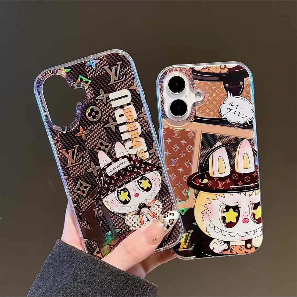 Louis Vuitton x POP MART LABUBU iPhone Case - Monogram & Cartoon Transparent Cover