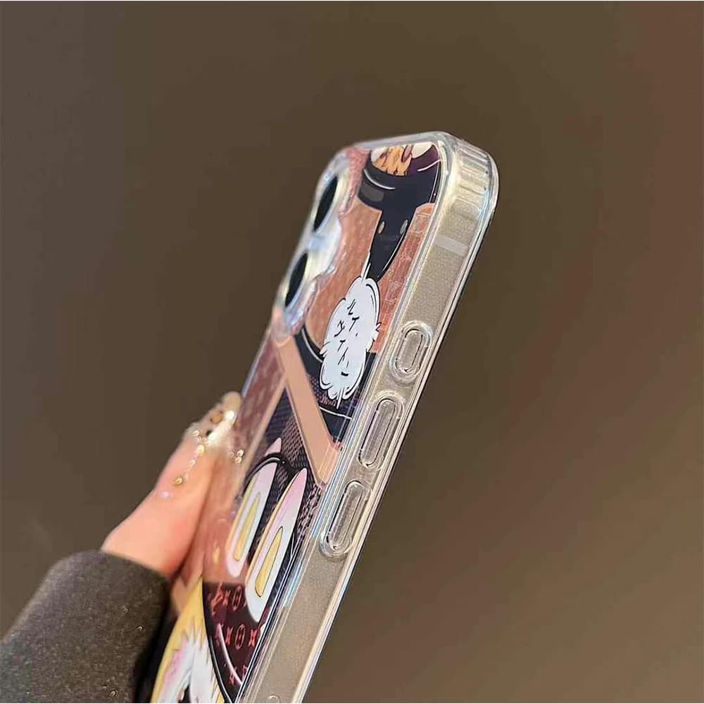 Louis Vuitton x POP MART LABUBU iPhone Case - Monogram & Cartoon Transparent Cover Louis Vuitton x POP MART LABUBU iPhone Case - Monogram & Cartoon Transparent Cover