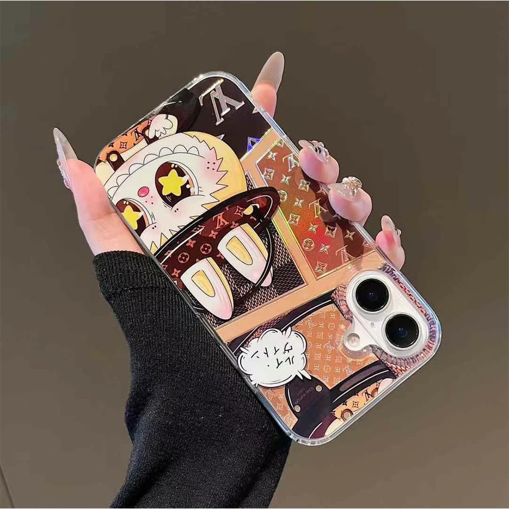 Louis Vuitton x POP MART LABUBU iPhone Case - Monogram & Cartoon Transparent Cover Louis Vuitton x POP MART LABUBU iPhone Case - Monogram & Cartoon Transparent Cover