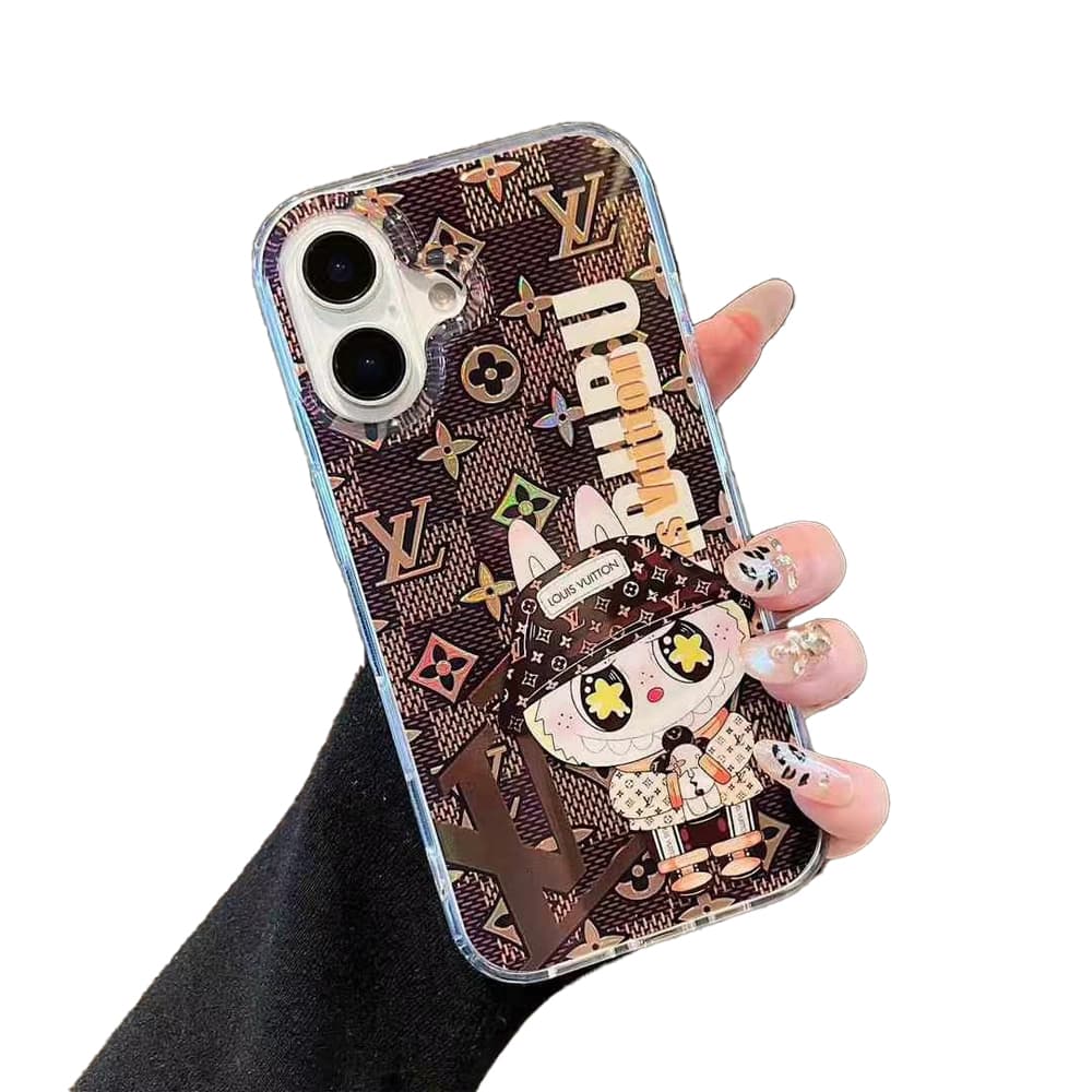Louis Vuitton x POP MART LABUBU iPhone Case - Monogram & Cartoon Transparent Cover