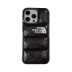 The North Face Luxury iPhone Case - Mountain Print with Puffer Quilted Design The North Face Luxury iPhone Case - Mountain Print with Puffer Quilted Design