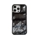 The North Face Luxury iPhone Case - Mountain Print with Puffer Quilted Design The North Face Luxury iPhone Case - Mountain Print with Puffer Quilted Design