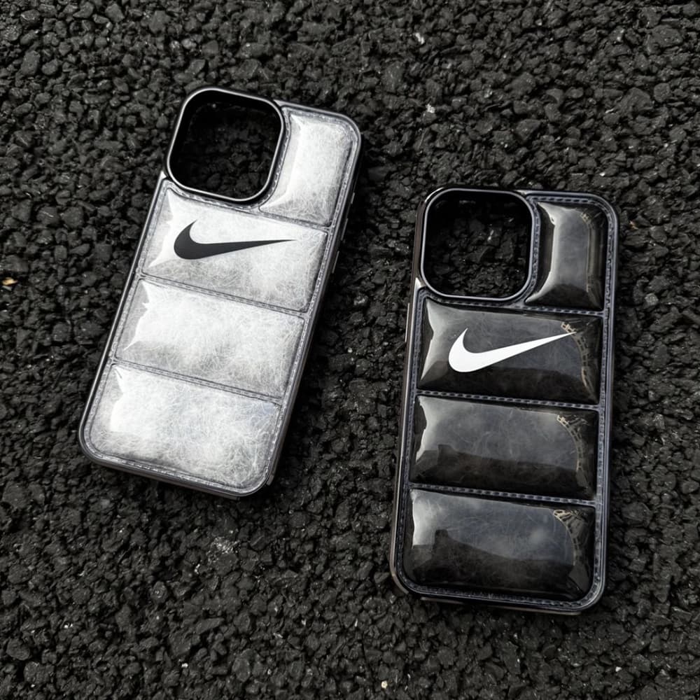Nike Puffer Quilted iPhone Case - Iconic Swoosh Design with 3D Padding