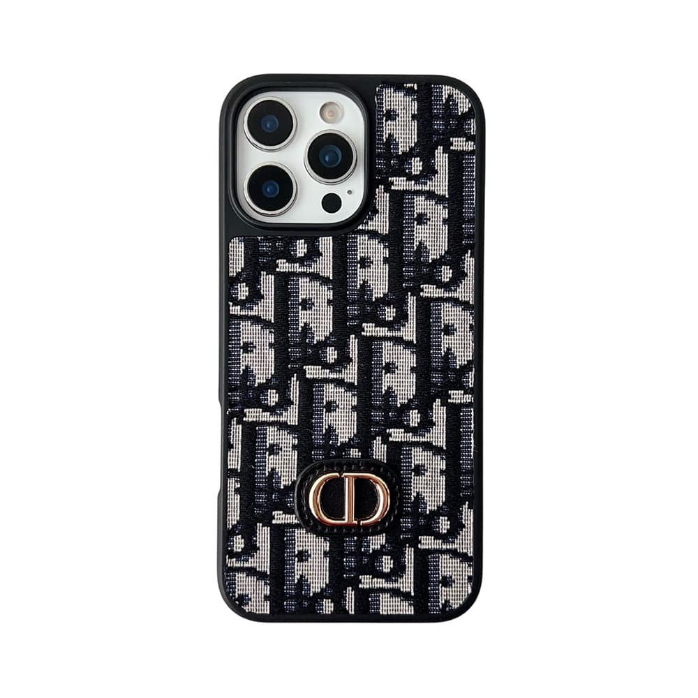 Dior Luxury Phone Case - Oblique Jacquard with CD Logo for iPhone & Samsung Galaxy