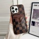 Louis Vuitton & Gucci Designer iPhone Case with V-Card Pocket - Luxury Protection