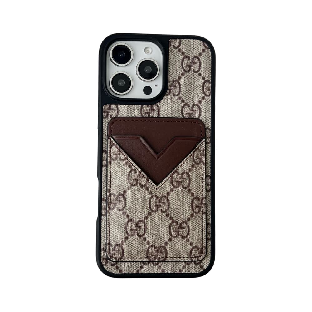 Louis Vuitton & Gucci Designer Phone Case with V-Card Slot Camera Protection - iPhone & Galaxy