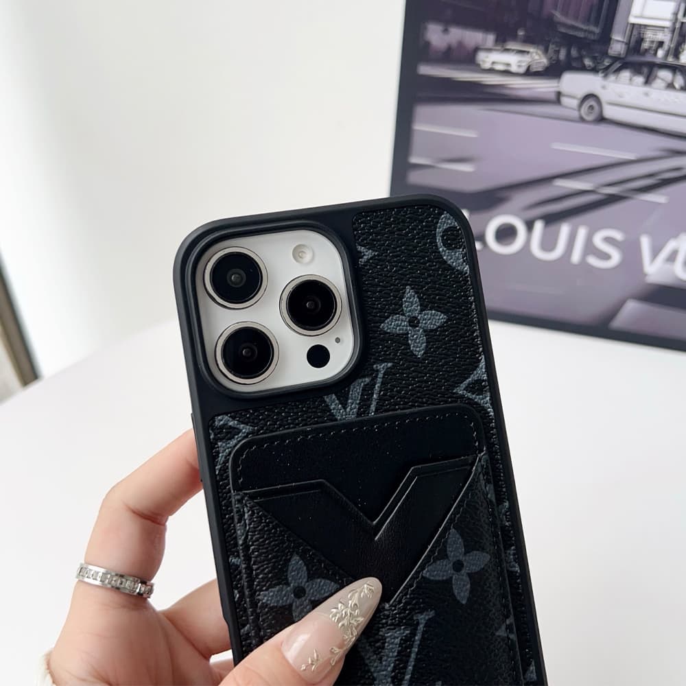 Louis Vuitton & Gucci Designer Phone Case with V-Card Slot Camera Protection - iPhone & Galaxy