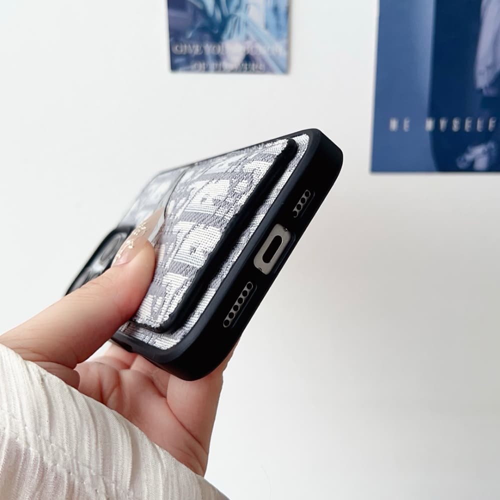 Dior Oblique Luxury Phone Case with V-Card Slot - iPhone & Samsung Galaxy