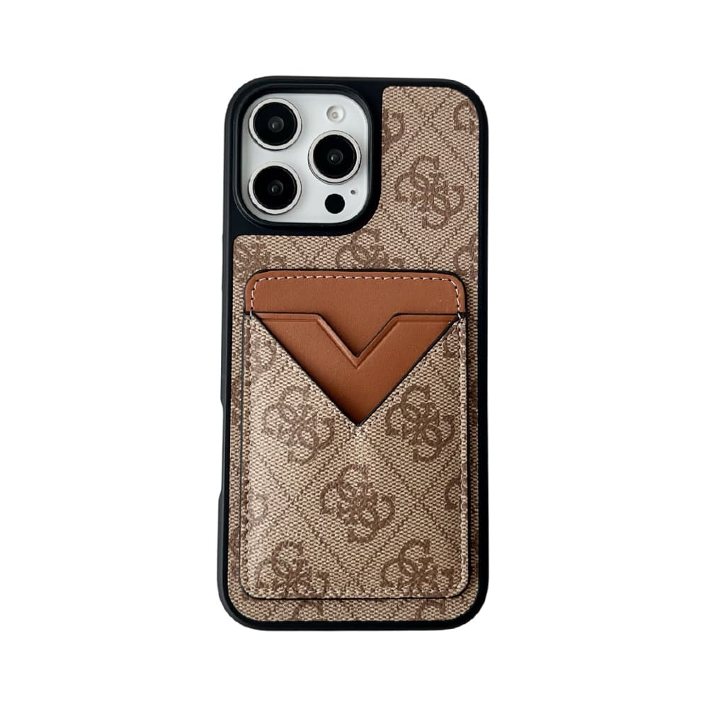 GUESS 4G Pattern Luxury Phone Case with Card Slot - iPhone & Samsung Galaxy