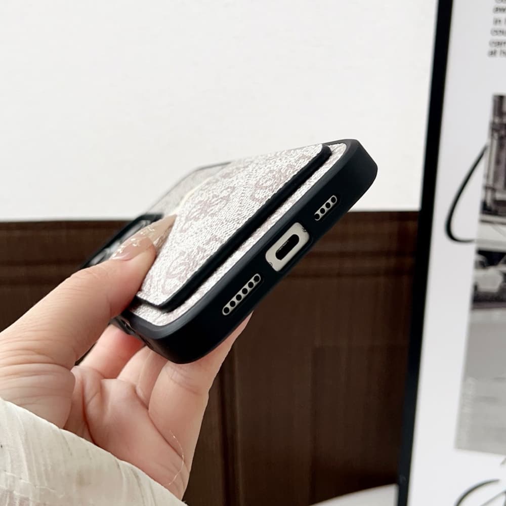 GUESS 4G Pattern Luxury Phone Case with Card Slot - iPhone & Samsung Galaxy