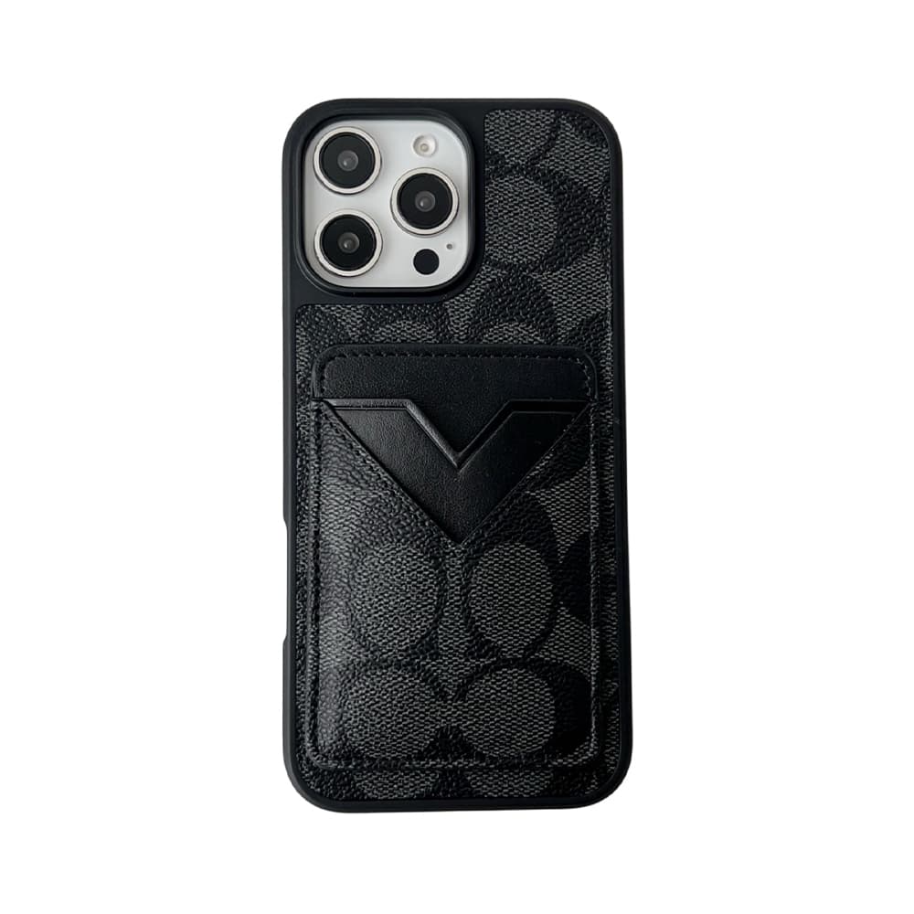 COACH Signature CC Luxury Phone Case with V-Card Slot - iPhone & Samsung Galaxy