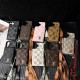 LV & Gucci Monogram Patterns Phone Case with Card Holder - Solid Color Border Style (iPhone/Samsung Galaxy)