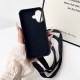 Coach Crossbody Strap Phone Case with Card Holder - Signature Print & Two Tone Border (iPhone & Samsung Galaxy)