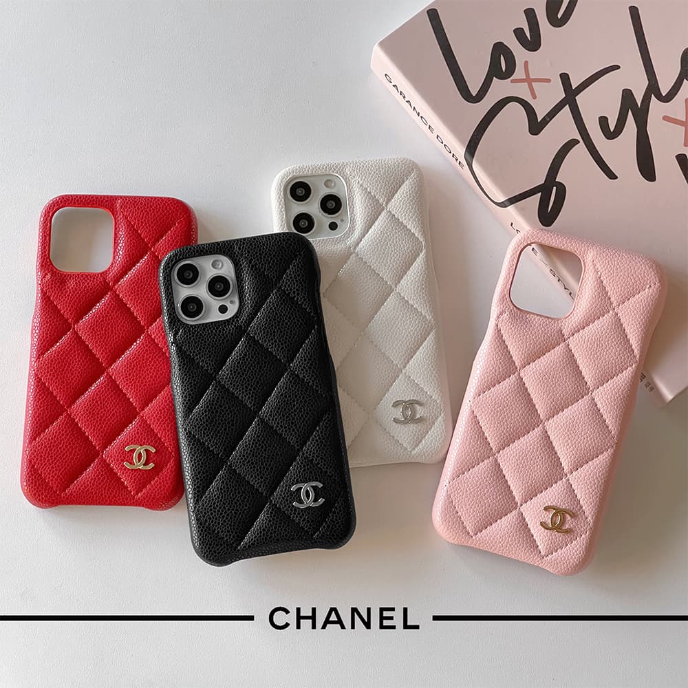 Chanel Quilted Pattern with CC Logo Luxury iPhone Case