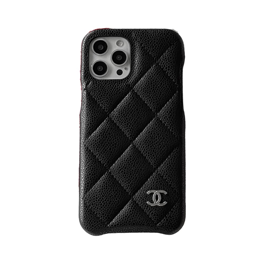 Chanel Quilted Pattern with CC Logo Luxury iPhone Case