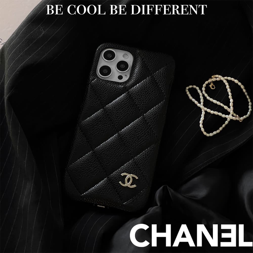 Chanel Quilted Pattern with CC Logo Luxury iPhone Case
