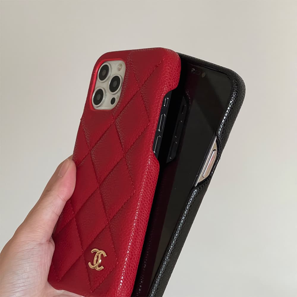 Chanel Quilted Pattern with CC Logo Luxury iPhone Case