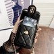 Chanel Quilted Leather & CC Lock Luxury iPhone Case with Card Holder