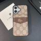 Louis Vuitton & Gucci Flip Card Holder Designer iPhone Case - Monogram/GG Print & Gold Logo