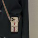LV & Gucci Accordion Card Wallet Designer iPhone Case - Monogram/GG Print with Detachable Strap & Oversized Logo