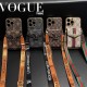 LV & Gucci Accordion Card Wallet Designer iPhone Case - Monogram/GG Print with Detachable Strap & Oversized Logo