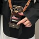 LV & Gucci Accordion Card Wallet Designer iPhone Case - Monogram/GG Print with Detachable Strap & Oversized Logo
