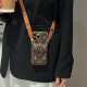 LV & Gucci Accordion Card Wallet Designer iPhone Case - Monogram/GG Print with Detachable Strap & Oversized Logo