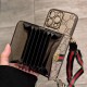 LV & Gucci Horizontal Accordion Wallet Luxury iPhone Case - Monogram/GG Print With Oversized Logo & Detachable Strap