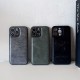 ARC'TERYX Embossed Logo Luxury iPhone Case - Premium Leather (Grey/Green/Black)