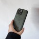 ARC'TERYX Embossed Logo Luxury iPhone Case - Premium Leather (Grey/Green/Black)