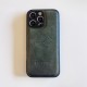 ARC'TERYX Embossed Logo Luxury iPhone Case - Premium Leather (Grey/Green/Black)