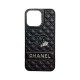 CHANEL CC Logo With Crystal Accents Designer iPhone Case - Diamond Quilted Leather