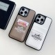HERMÈS Double Card Pocket Designer iPhone Case - Equestrian Motif