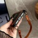 CELINE Triomphe Canvas & Houndstooth Designer iPhone Case with Short Leather Strap