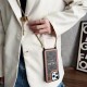 CELINE Triomphe/Houndstooth Luxury iPhone Case with Detachable Chain Strap