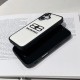 Balenciaga 3D Embossed BB Logo Designer iPhone Case (Black/White)