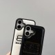 Balenciaga 3D Embossed BB Logo Designer iPhone Case (Black/White)