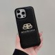 Balenciaga Gold Foil Embossed BB Logo Luxury iPhone Case (Black/White/Red)