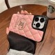 CHANEL x CASETiFY Quilted CC Logo Designer iPhone Case - (Pink/Black/White)
