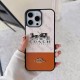 COACH Carriage Logo Color Blocking Designer iPhone Case with Gold Accents