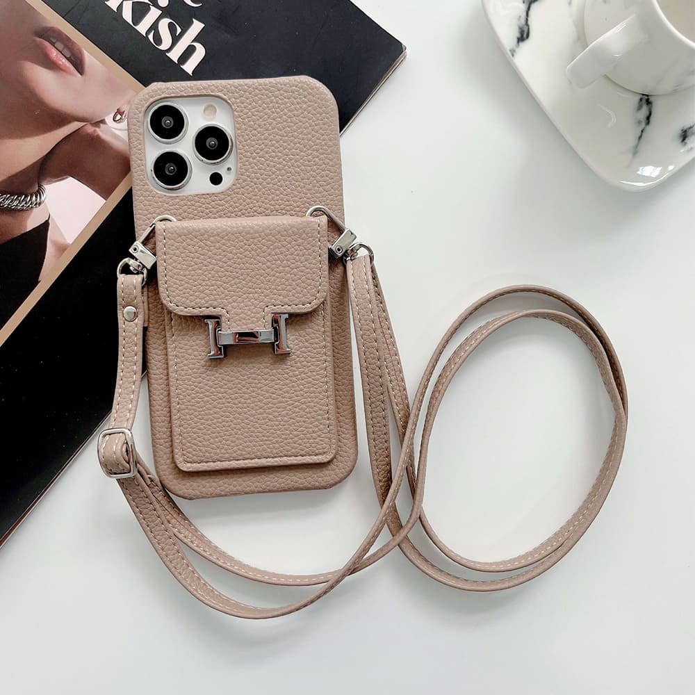 HERMÈS H Lock Designer iPhone Case - Crossbody Bag (8 Colors)