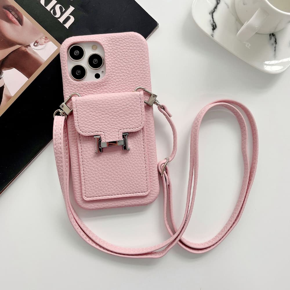 HERMÈS H Lock Designer iPhone Case - Crossbody Bag (8 Colors)