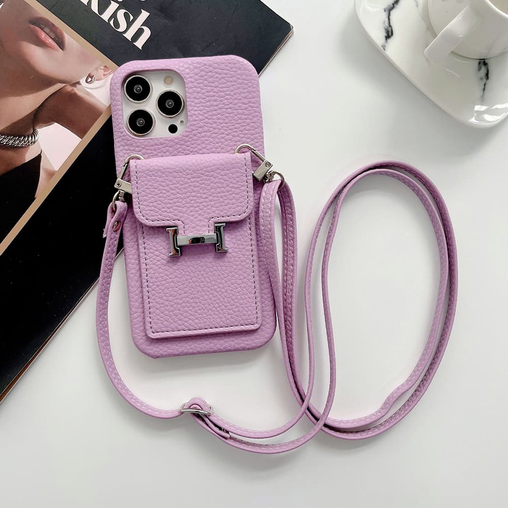 HERMÈS H Lock Designer iPhone Case - Crossbody Bag (8 Colors)